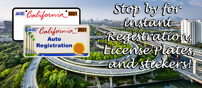 Save time with us, we handle California Vehicle Registration!
